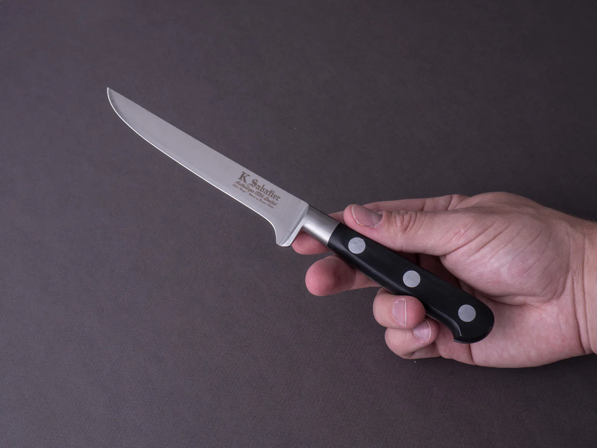 K Sabatier - Authentique 1834 Ltd - Stainless - Boning - 5" - Western Handle - Leather Sheath - Image 5