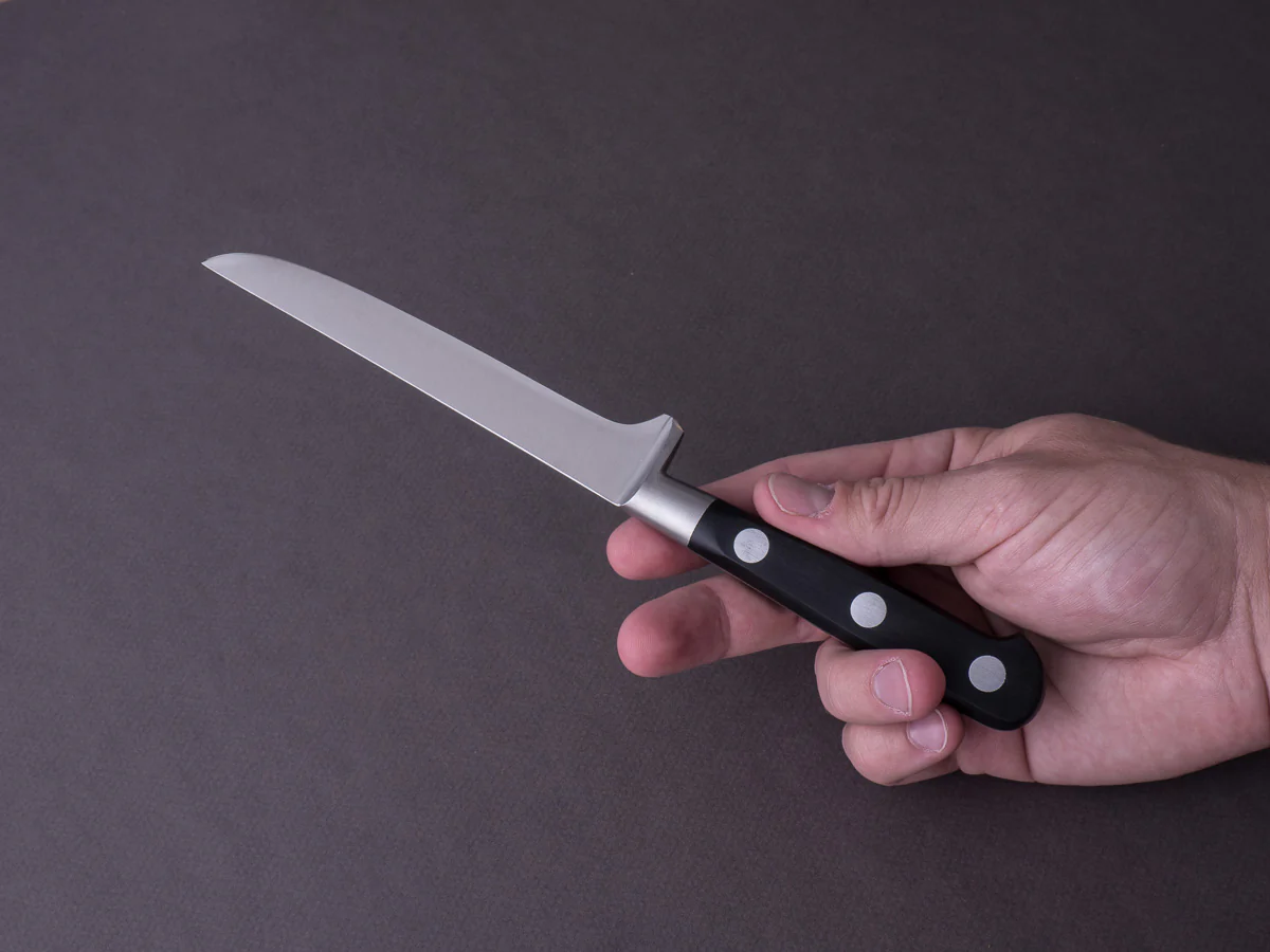 K Sabatier - Authentique 1834 Ltd - Stainless - Boning - 5" - Western Handle - Leather Sheath - Image 6