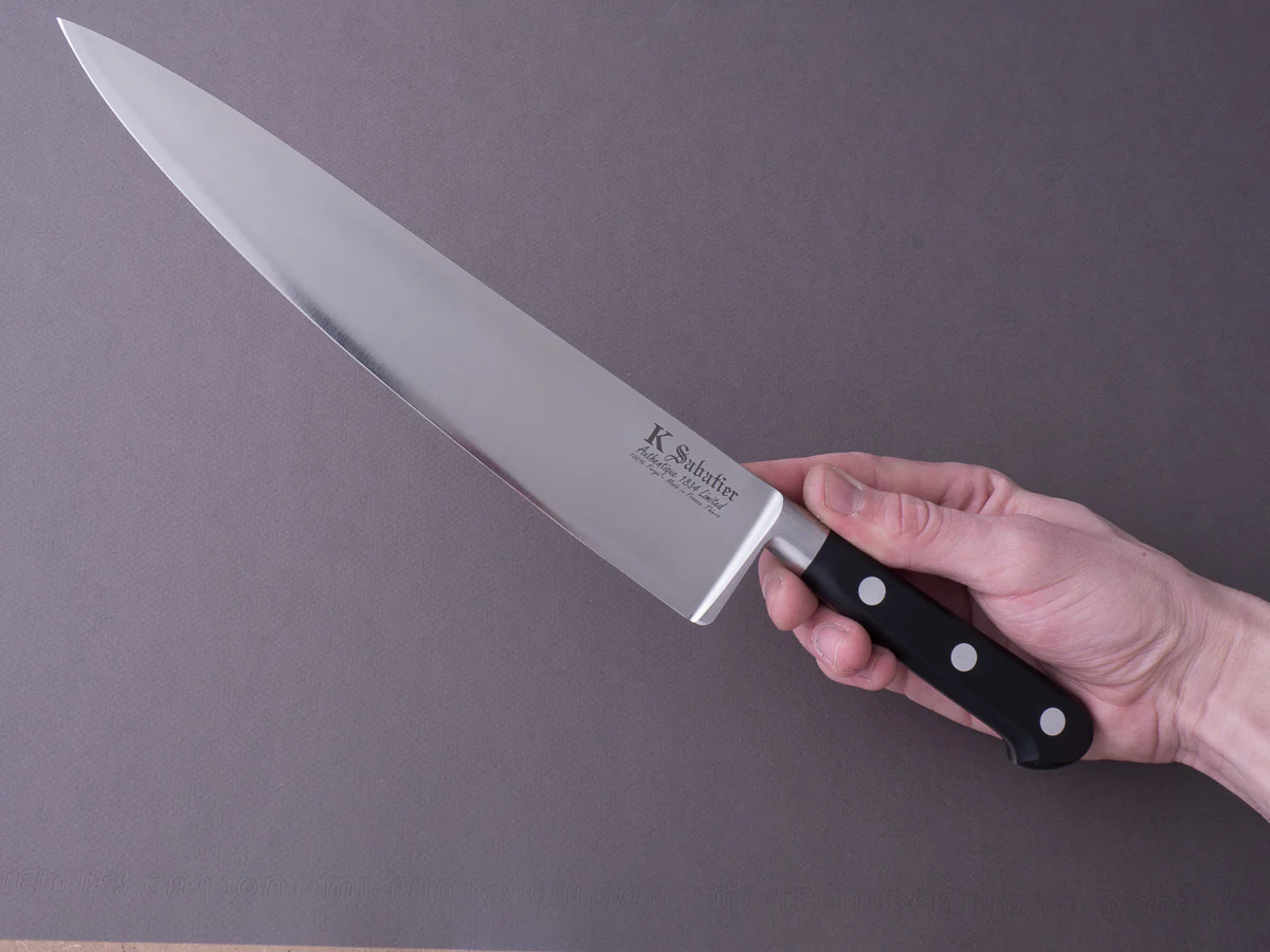 K Sabatier - Authentique 1834 Ltd - Stainless - Chef - 10" - Western Handle - Leather Sheath - Image 7