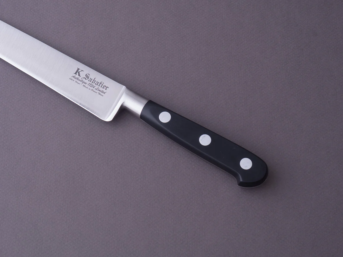 K Sabatier - Authentique 1834 Ltd - Stainless - Slicer - 10" - Western Handle - Leather Sheath - Image 6
