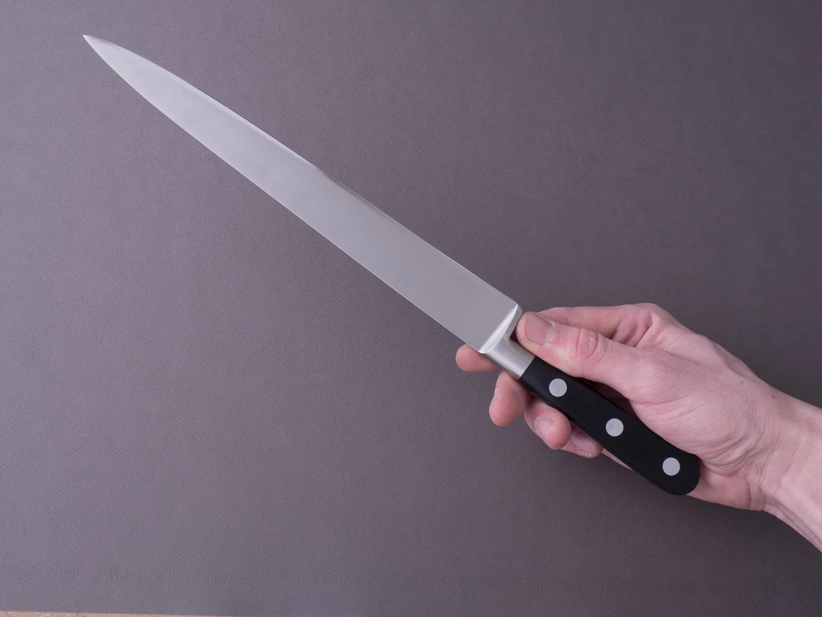 K Sabatier - Authentique 1834 Ltd - Stainless - Slicer - 10" - Western Handle - Leather Sheath - Image 8