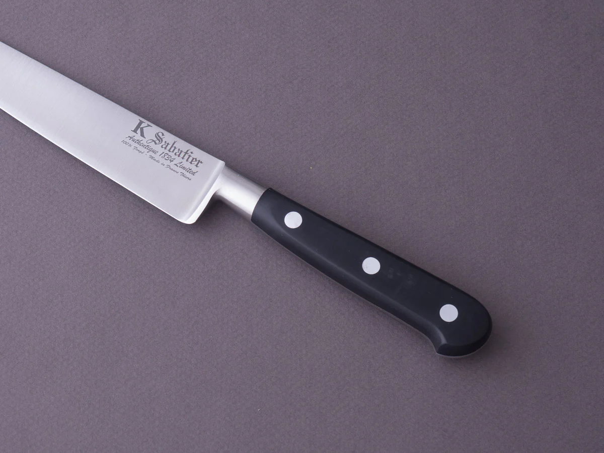 K Sabatier - Authentique 1834 Ltd - Stainless - Chef - 6" - Western Handle - Leather Sheath - Image 5