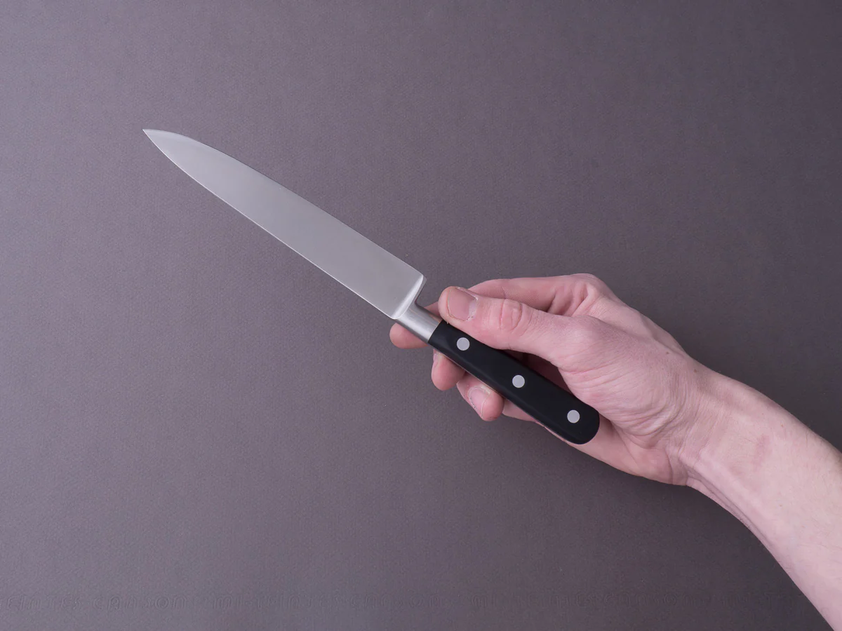 K Sabatier - Authentique 1834 Ltd - Stainless - Chef - 6" - Western Handle - Leather Sheath - Image 7