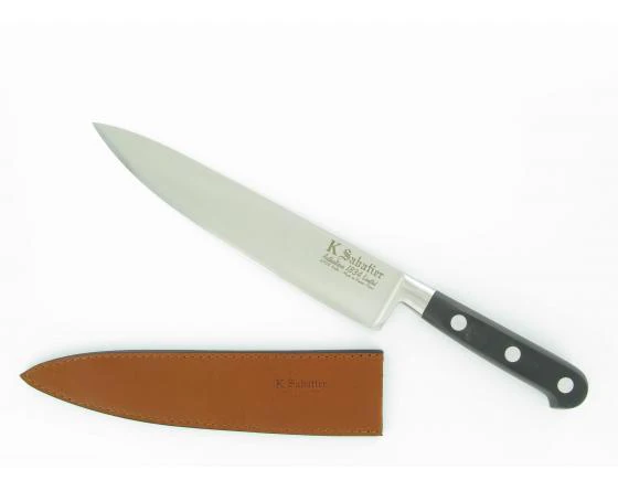 K Sabatier - Authentique 1834 Ltd - Stainless - Chef - 8" - Western Handle - Leather Sheath - Image 2