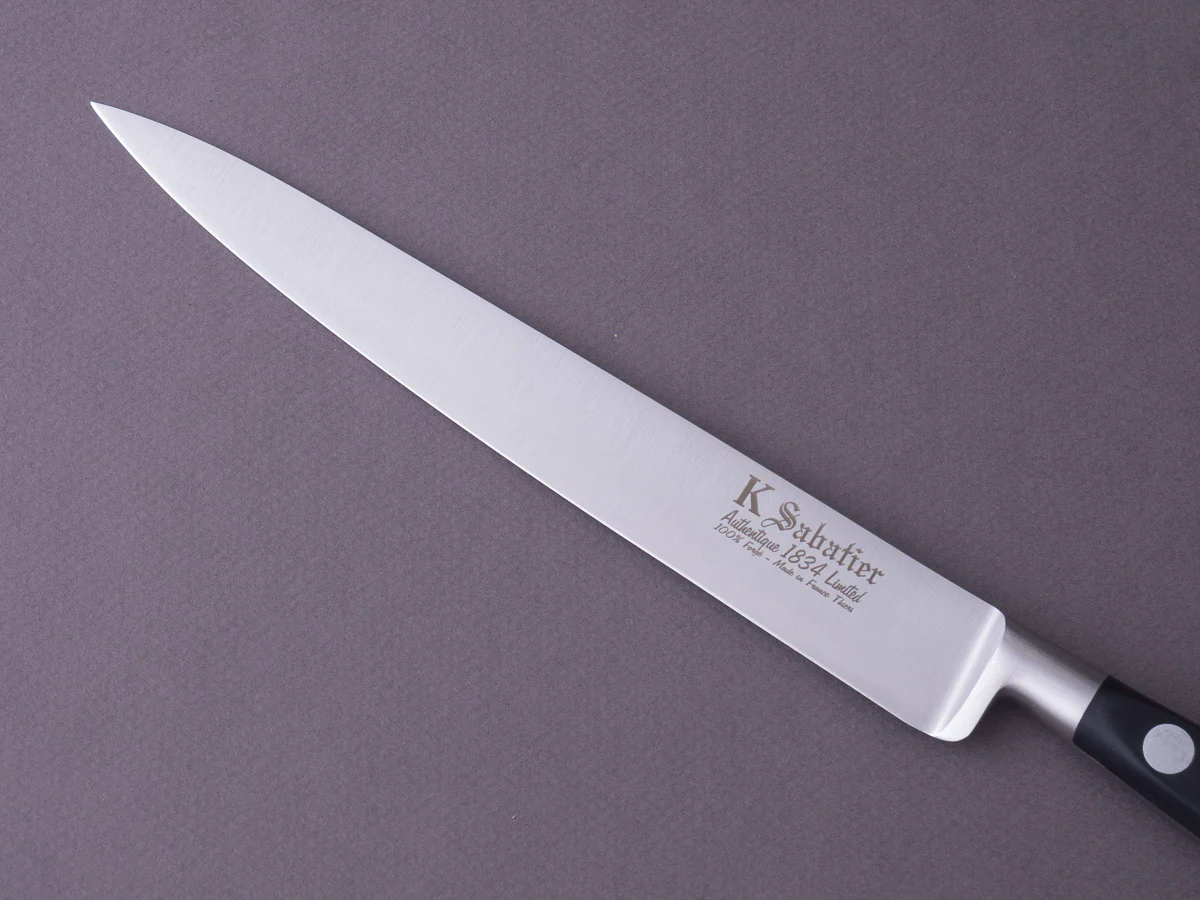 K Sabatier - Authentique 1834 Ltd - Stainless - 8" Fillet - Western Handle - Leather Sheath - Image 10