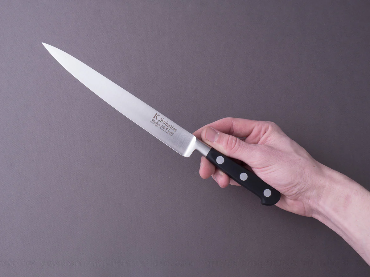 K Sabatier - Authentique 1834 Ltd - Stainless - 8" Fillet - Western Handle - Leather Sheath - Image 7