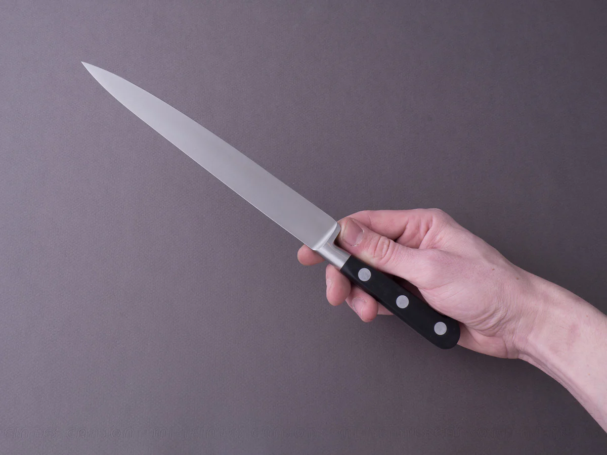 K Sabatier - Authentique 1834 Ltd - Stainless - 8" Fillet - Western Handle - Leather Sheath - Image 8