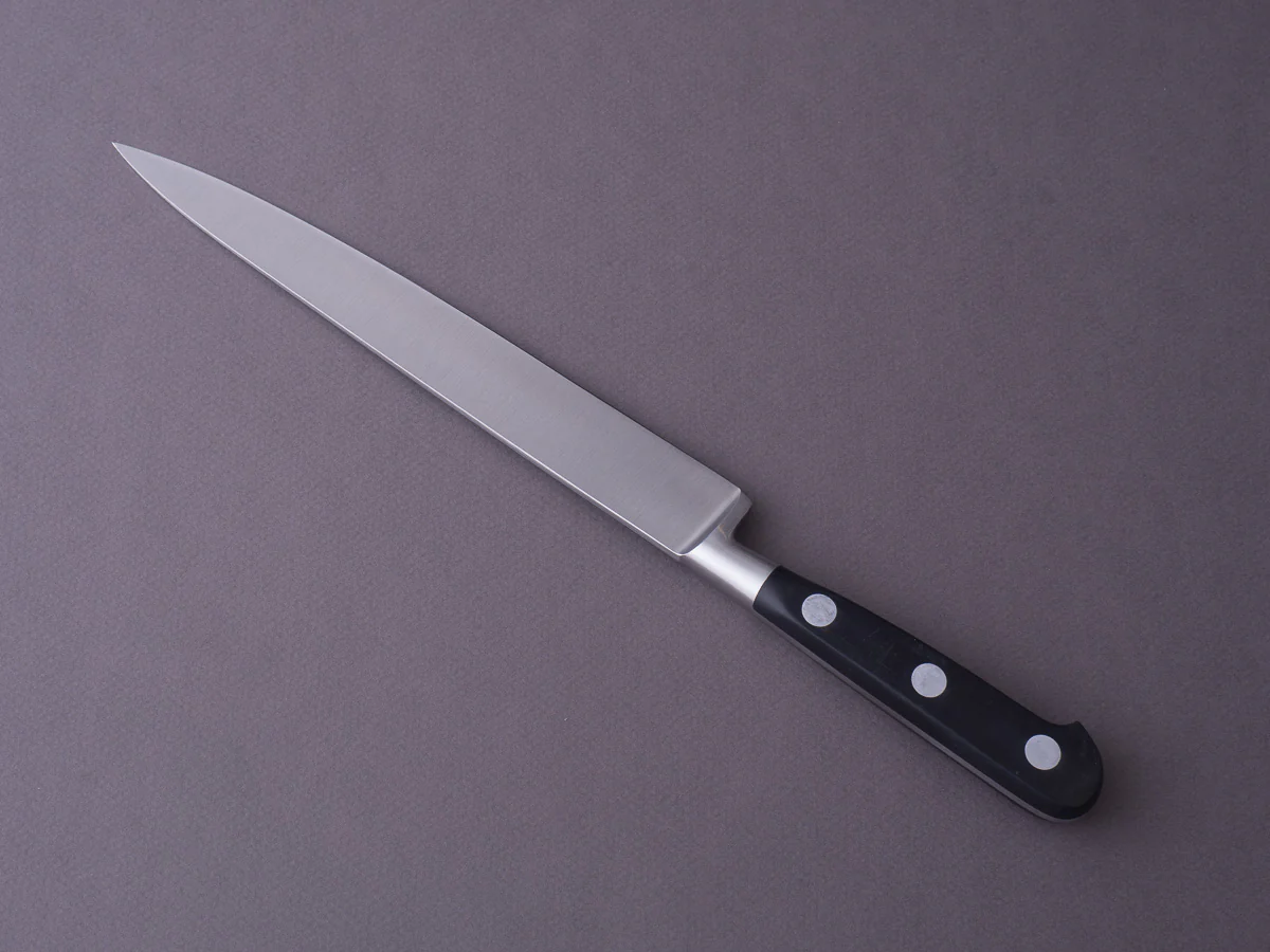K Sabatier - Authentique 1834 Ltd - Stainless - 8" Fillet - Western Handle - Leather Sheath - Image 9