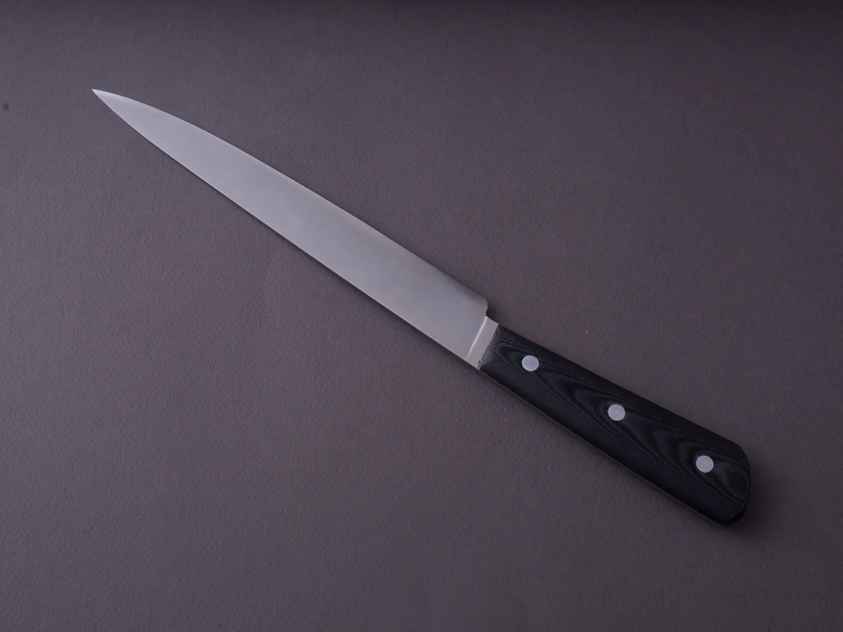 K Sabatier - 200 Range - 14C28N - 10" Slicer - G10 Handle - Leather Sleeve - Image 10
