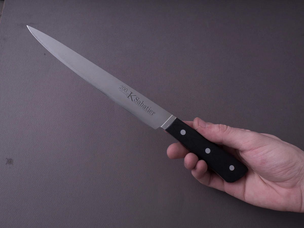 K Sabatier - 200 Range - 14C28N - 7" Fillet - G10 Handle - Leather Sleeve - Image 4