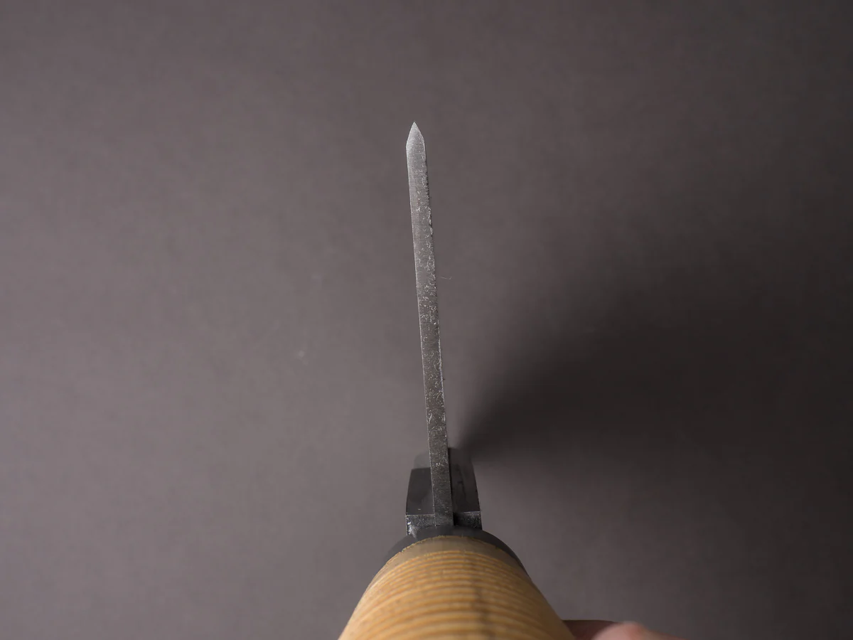K Sabatier - Curved Leaf Cleaver - Carbon - 10" No. 22 - Boxwood Handle - Image 9
