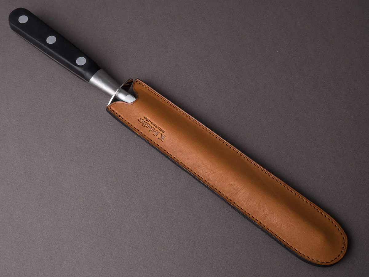K Sabatier - Authentique 1834 Ltd - Stainless - Honing Steel - Western Handle - Leather Sheath - Image 5