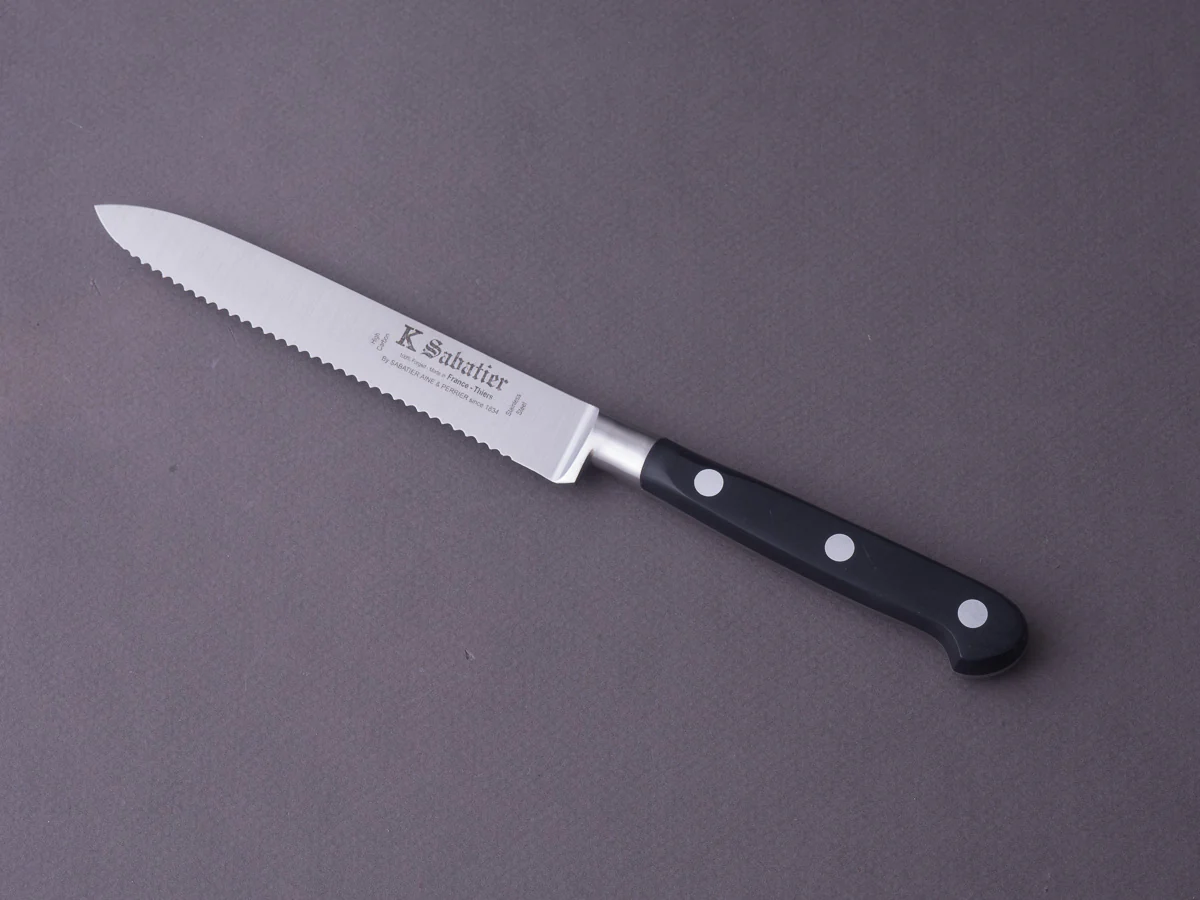 K Sabatier - Authentique - Stainless - Serrated Tomato Knife - 5" - Western Handle - Image 4