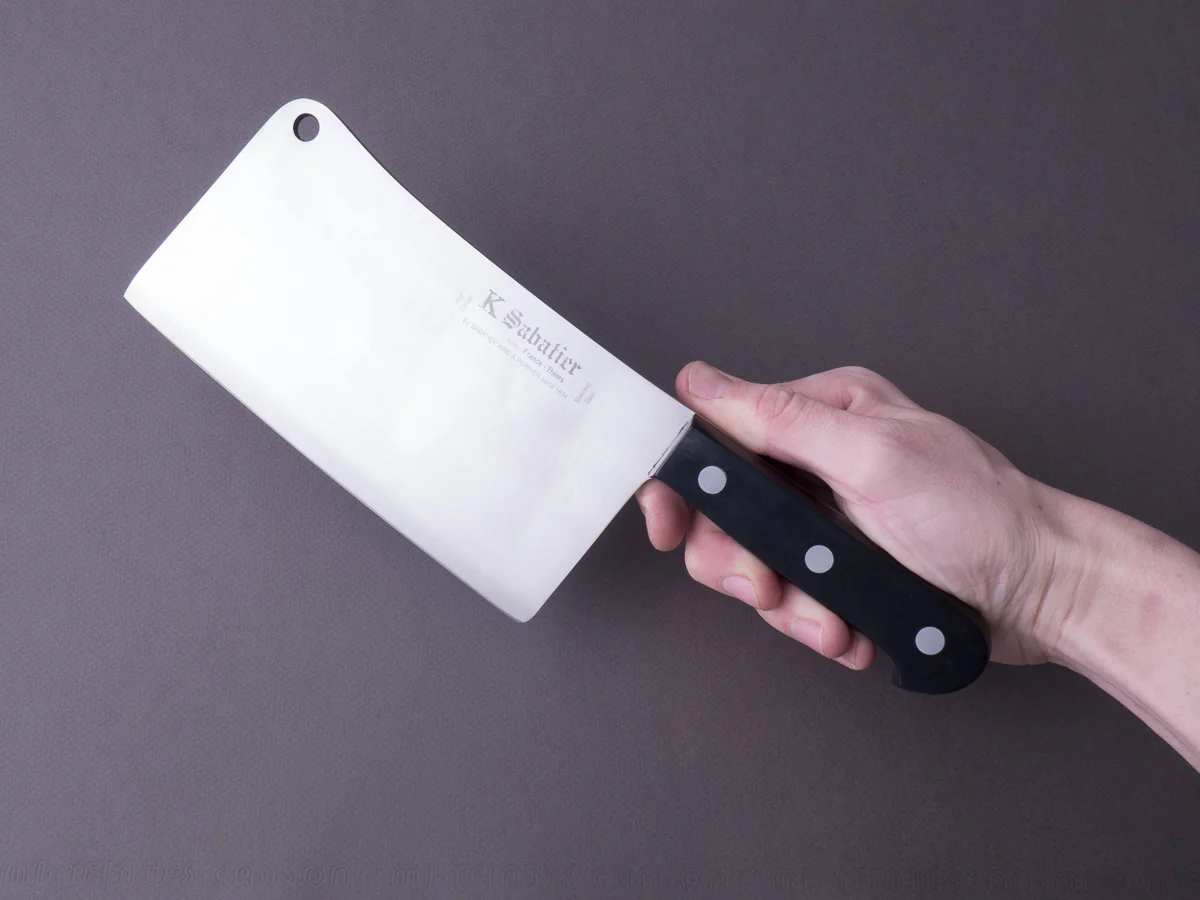 K Sabatier - Authentique - Stainless - Meat Cleaver - 7" - Western Handle - Image 4