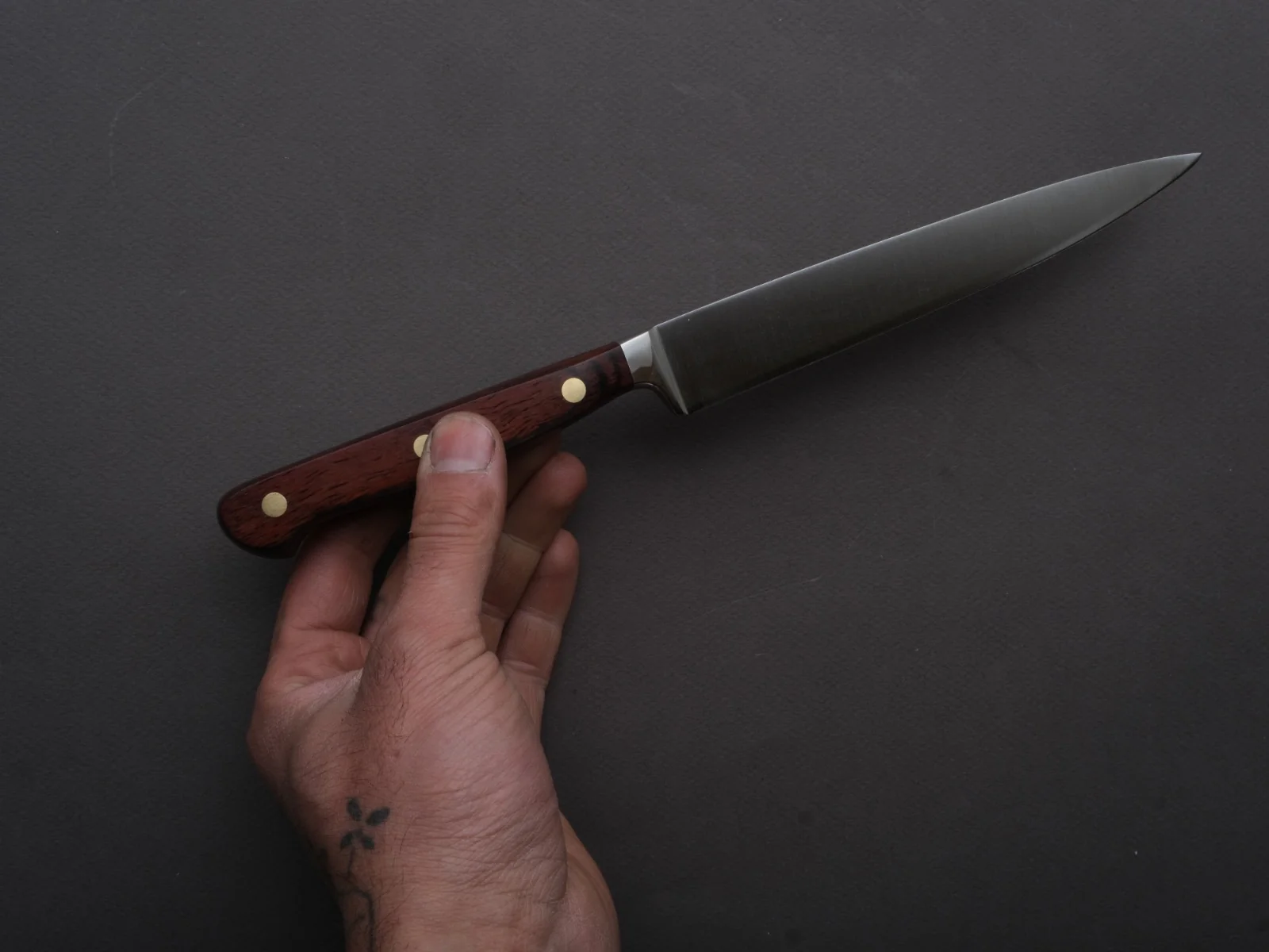 K Sabatier - Auvergne - Stainless - 6" Utility - Coral Wood Western - Image 2