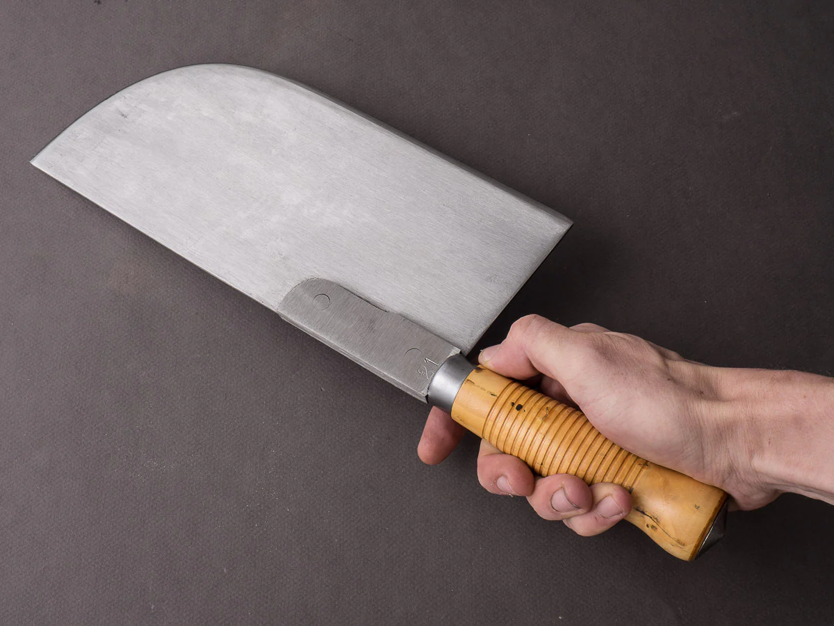 K Sabatier - Straight Leaf Cleaver - Carbon - 1050g - Boxwood Handle - Image 10