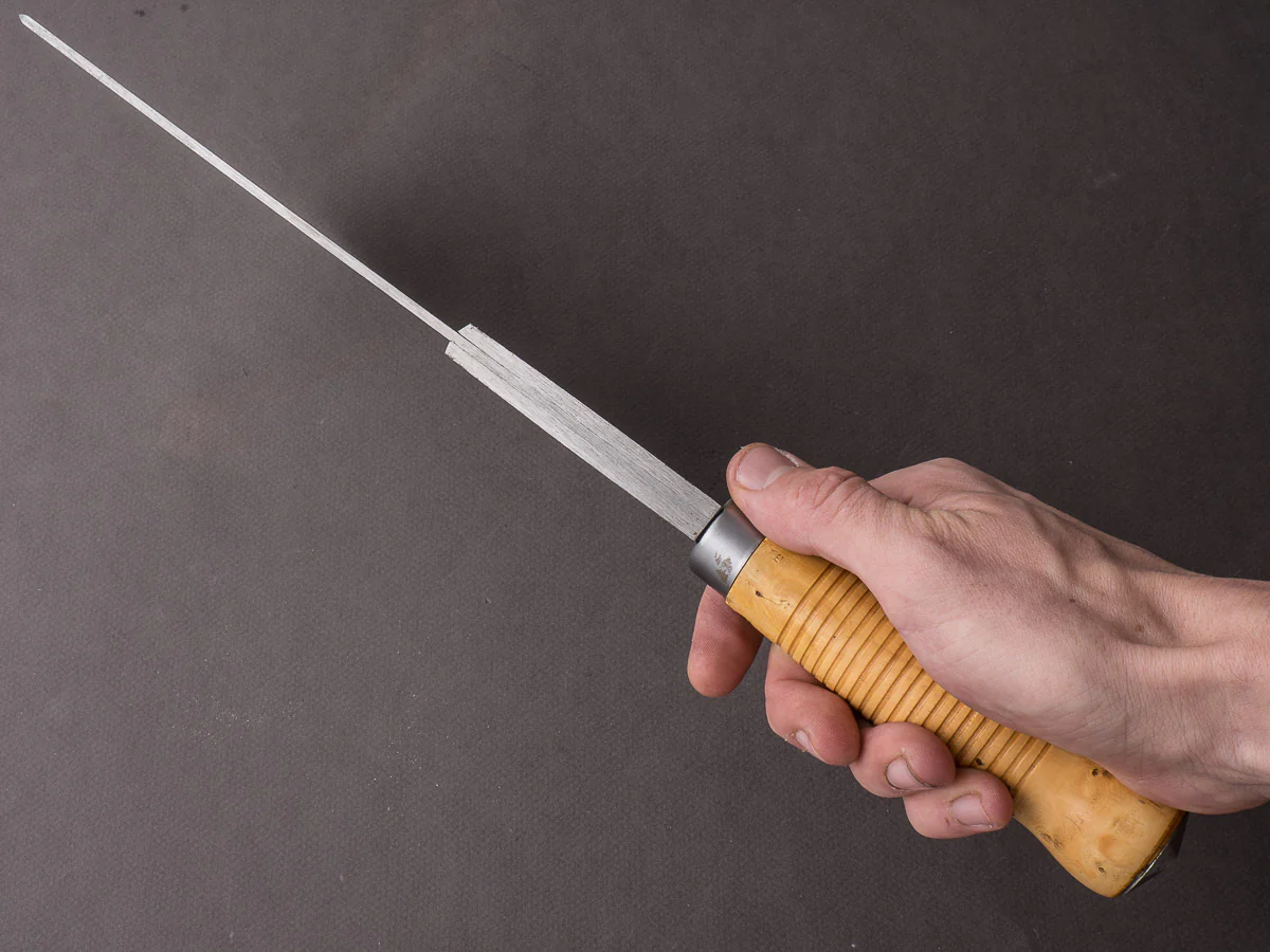 K Sabatier - Straight Leaf Cleaver - Carbon - 1050g - Boxwood Handle - Image 4