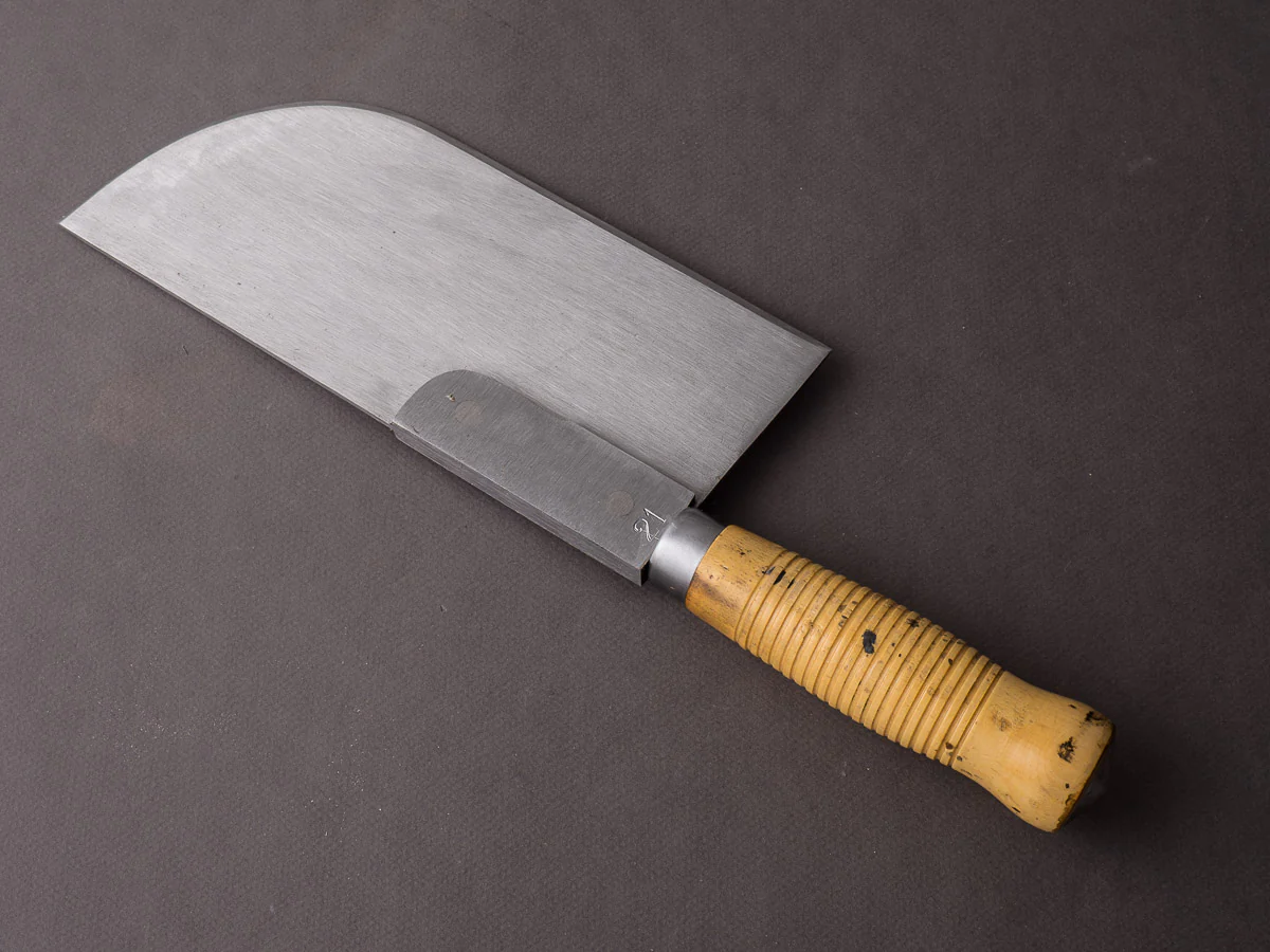 K Sabatier - Straight Leaf Cleaver - Carbon - 850g - Boxwood Handle - Image 3
