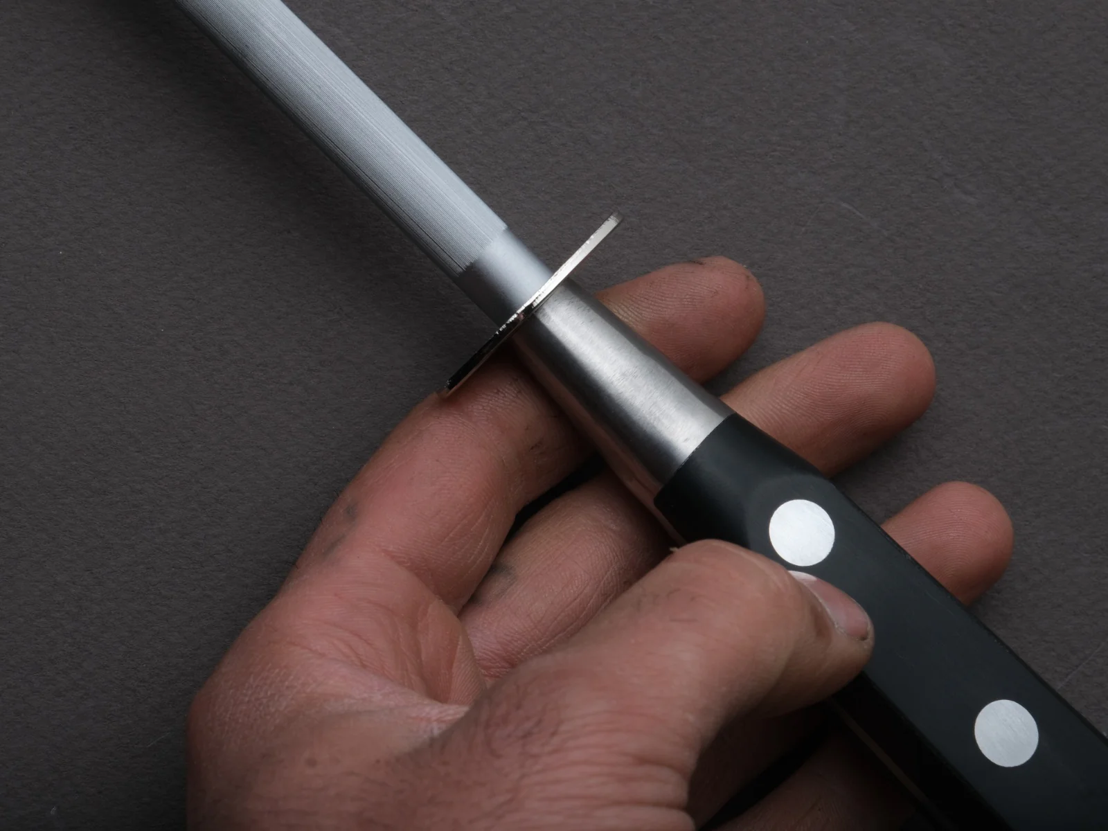 K Sabatier - Honing Rod - 8" - POM Handle - Image 3