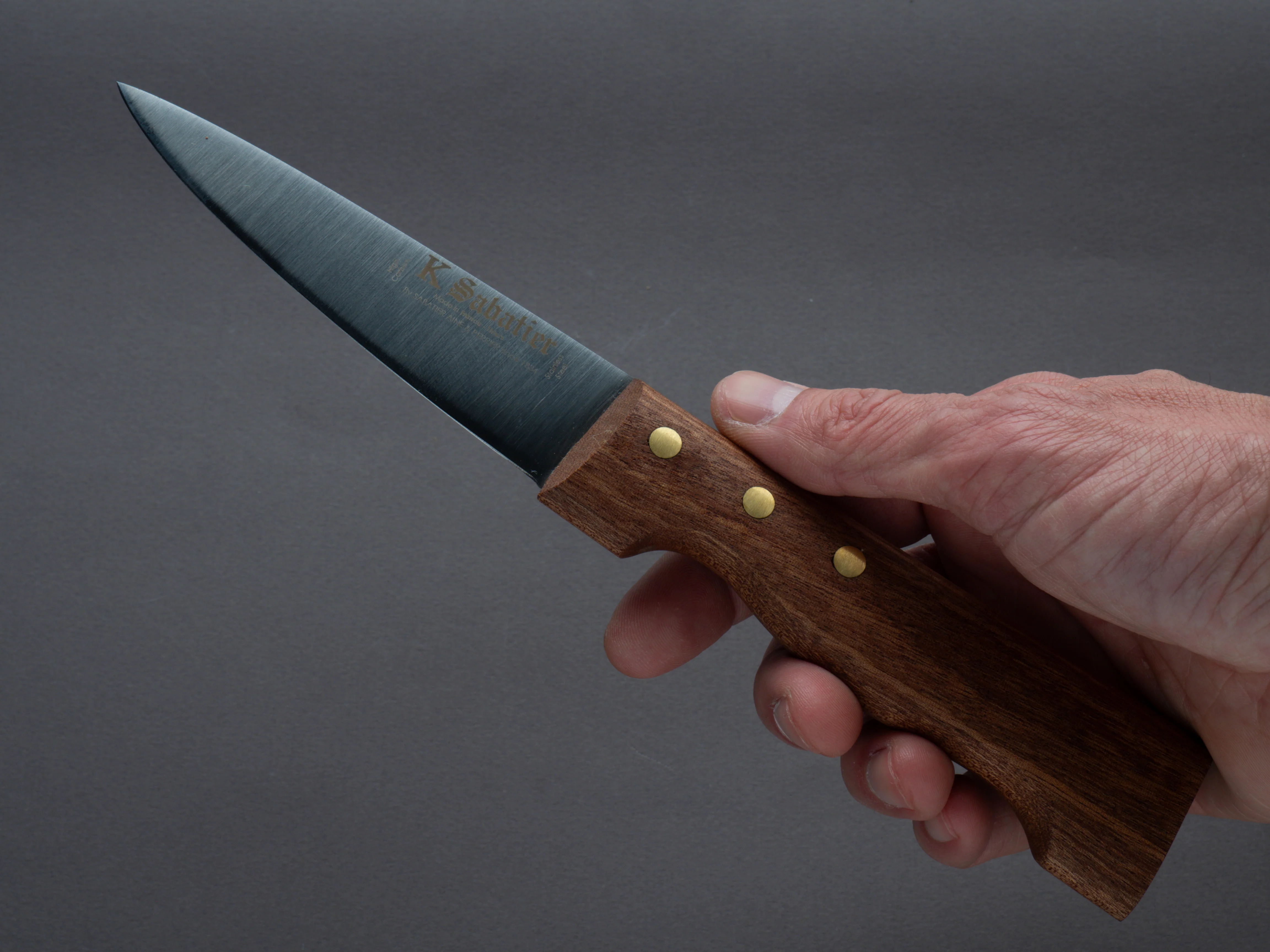 K Sabatier - Old Butcher - 4.5" Saigner Butcher - Rosewood Handle - Image 6