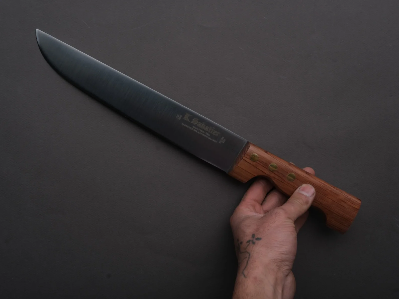 K Sabatier - Old Butcher - Stainless - Butcher - 9.5" - Rosewood Western - Image 3