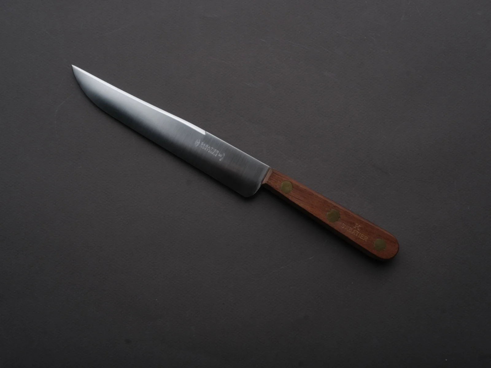 K Sabatier - Antique - Stainless - Carving - 7" - Wood Western