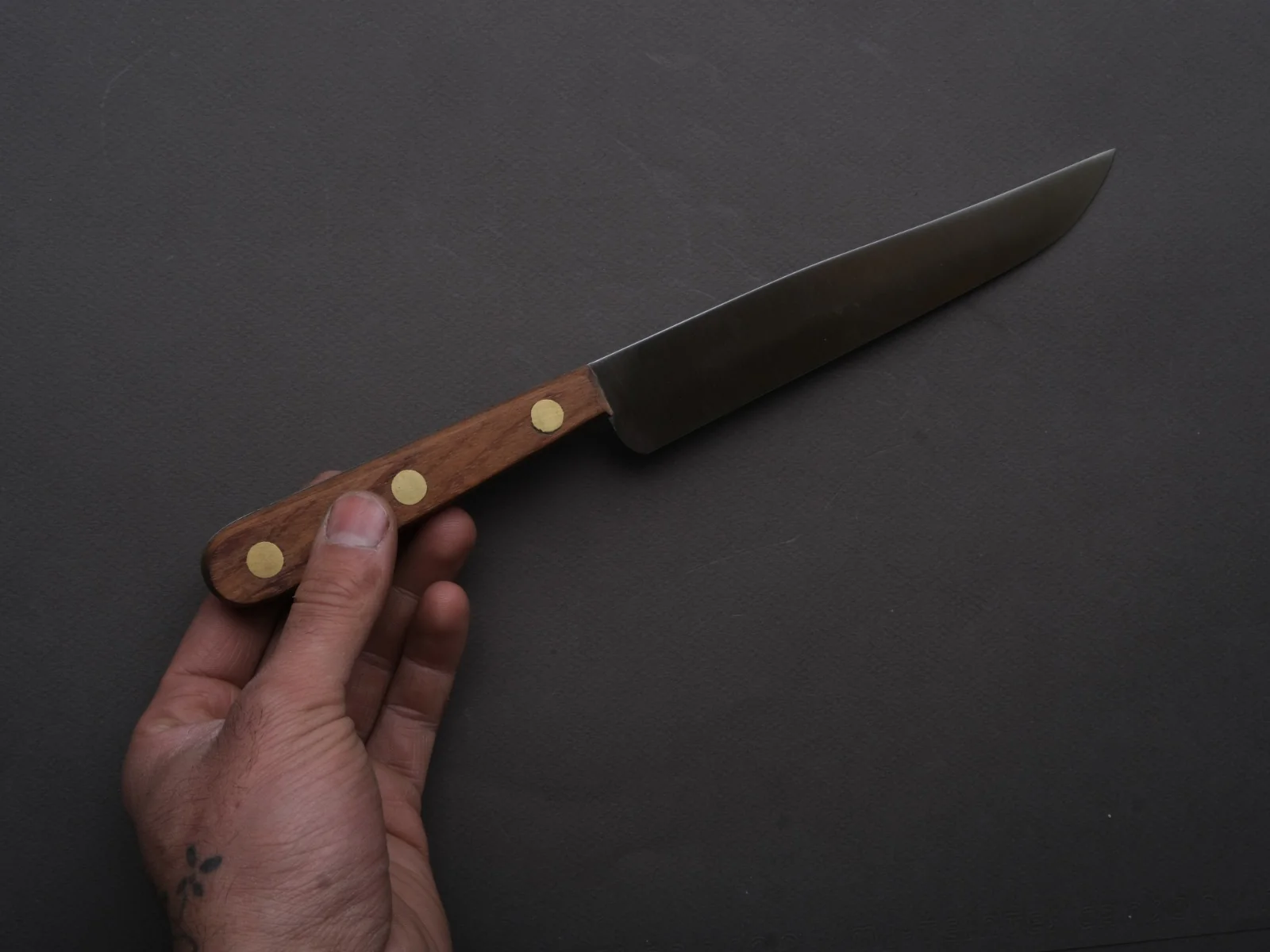 K Sabatier - Antique - Stainless - Carving - 7" - Wood Western - Image 4