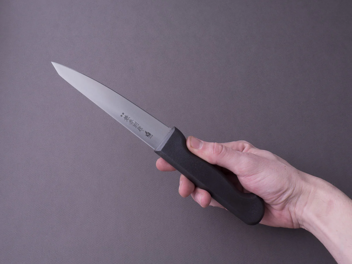 Kanehide - Bessaku - Semi-Stainless - 140mm Honesuki Maru - Elastomer Handle - Image 8