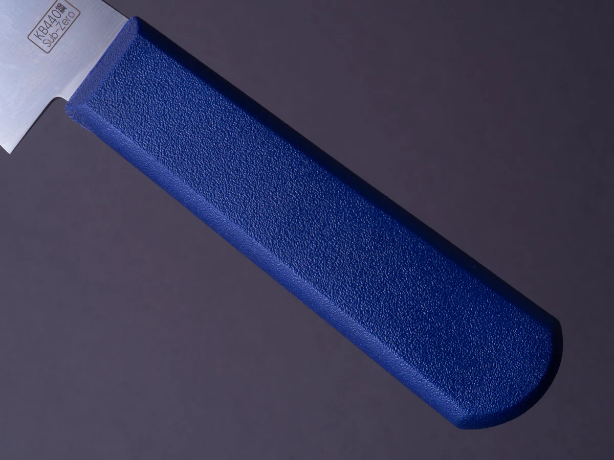 Kanehide - Bessaku - Stainless - 150mm Honesuki Kaku - Blue Elastomer Handle - Image 5