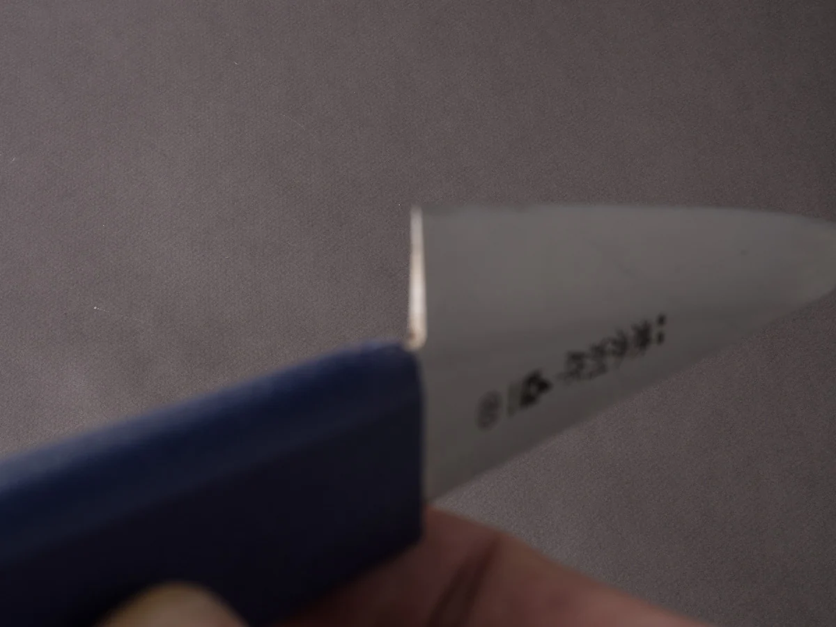 Kanehide - Bessaku - Stainless - Left-Handed - Honesuki Kaku - 150mm - Blue Elastomer Handle - Image 10