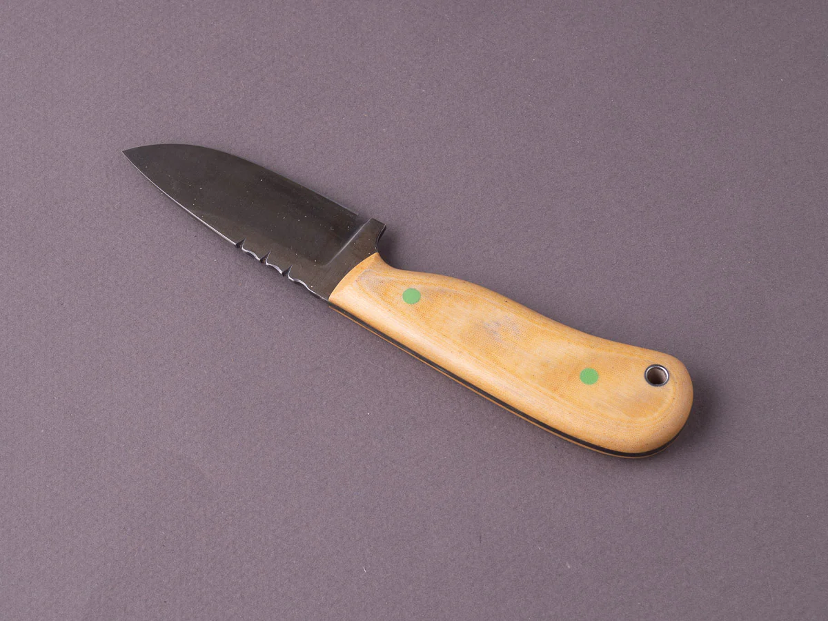 Jordan Kepler - Fixed Blade - 80CRV2 - Ridge Runner - Micarta & G10 Handle - Image 3