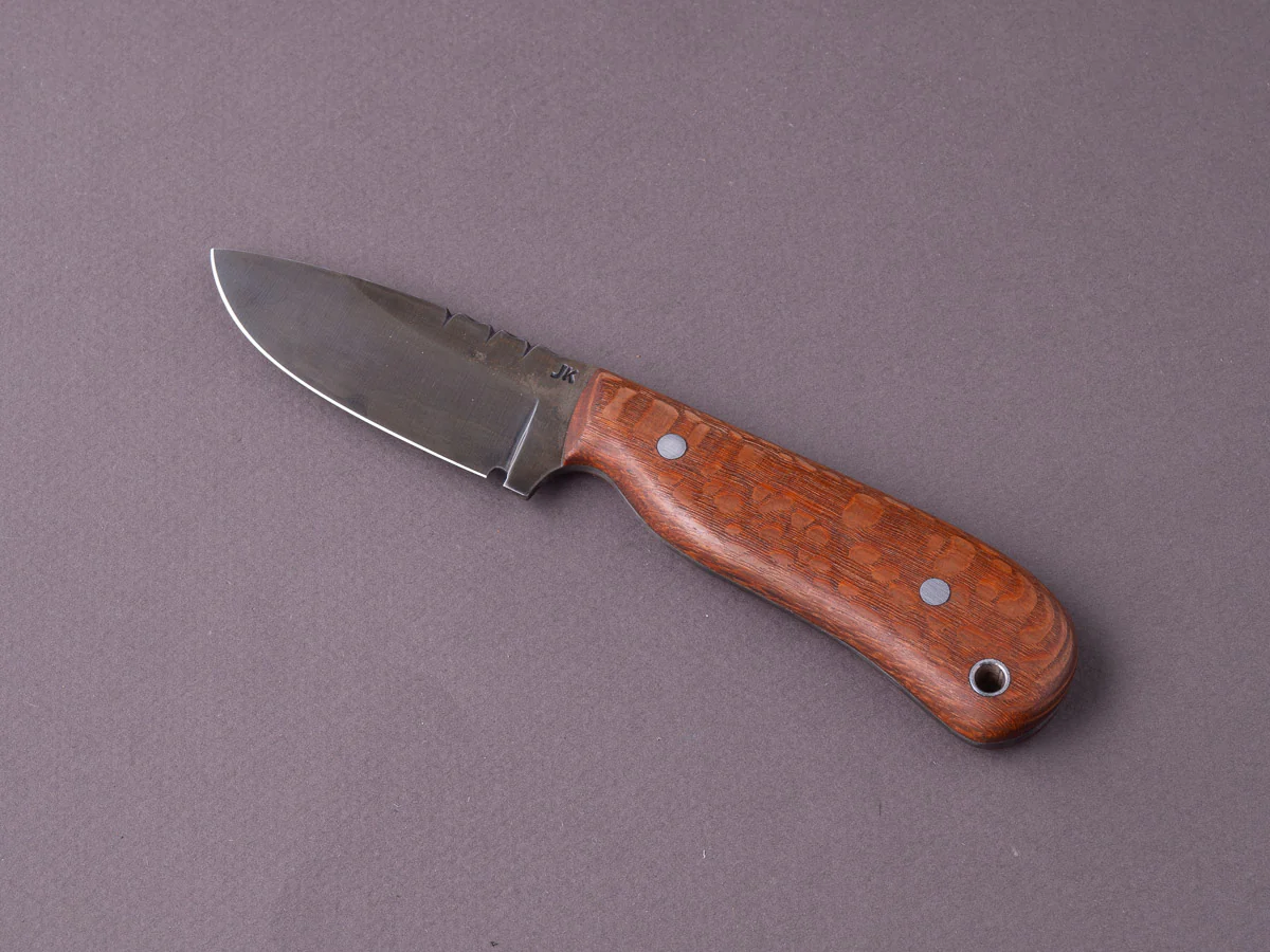 Jordan Kepler - Fixed Blade - 80CRV2 - Ridge Runner - Lacewood Handle - Image 2