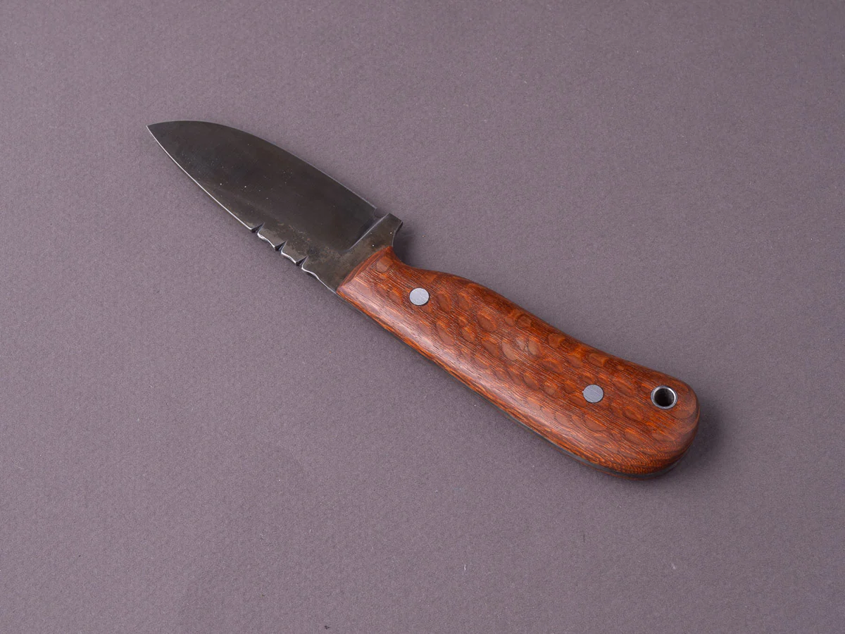 Jordan Kepler - Fixed Blade - 80CRV2 - Ridge Runner - Lacewood Handle - Image 3