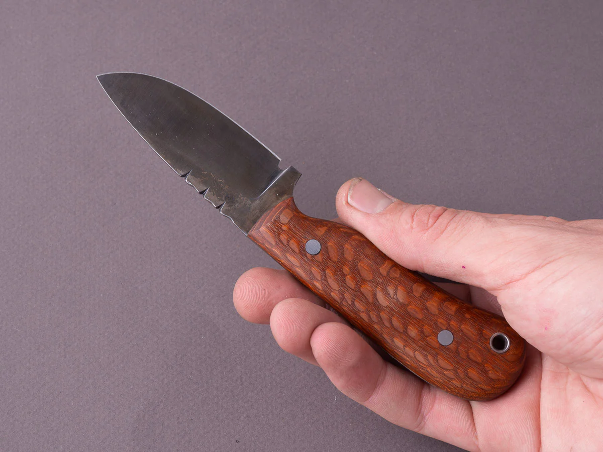 Jordan Kepler - Fixed Blade - 80CRV2 - Ridge Runner - Lacewood Handle - Image 5