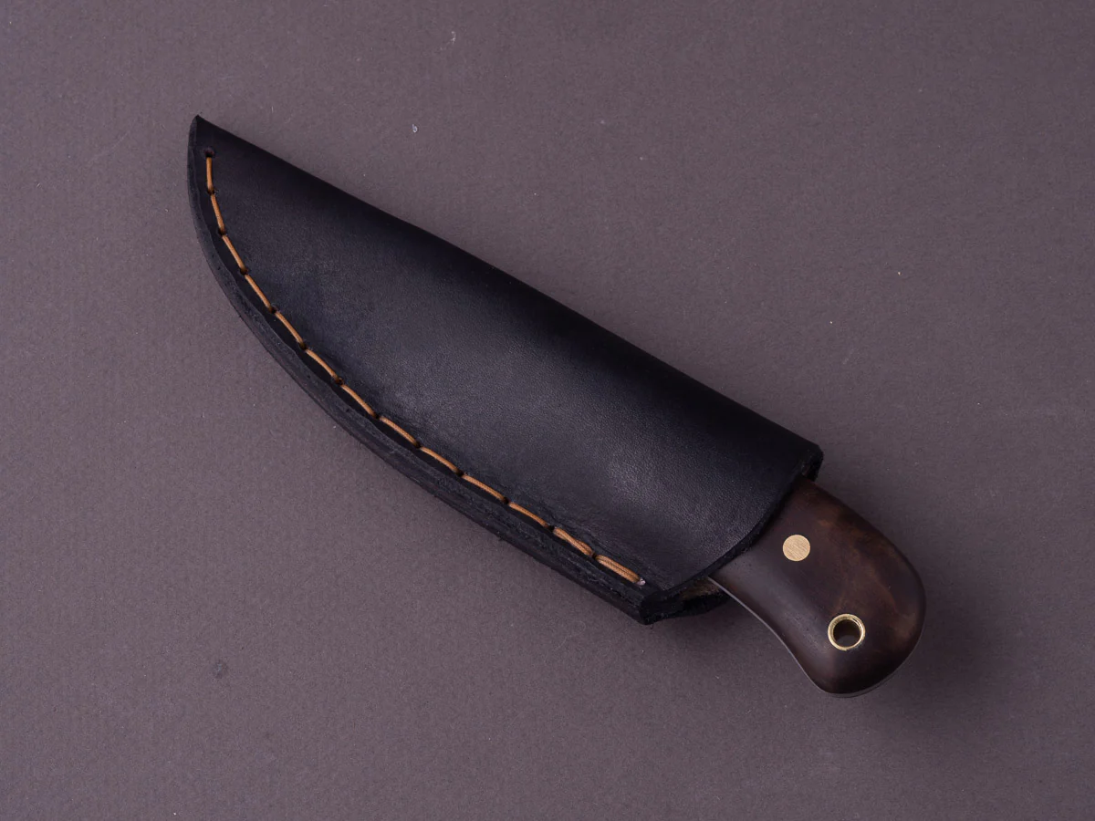 Jordan Kepler - Fixed Blade - Ridge Runner - 80CRV2 - 70mm - Walnut Handle - Leather Pocket Clip - Image 2