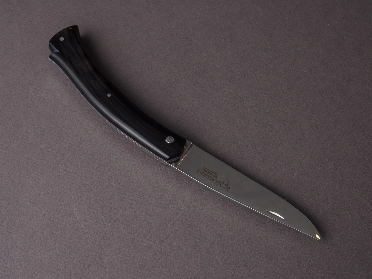Laguiole en Aubrac - 110mm Mistral - Black Buffalo Horn - Image 2