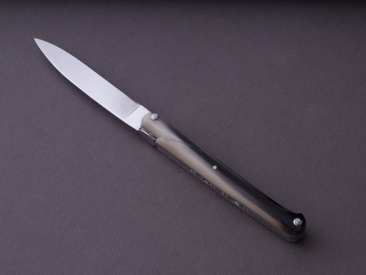 Laguiole en Aubrac 95mm Folding Knife Blonde Horn Handle - Image 3