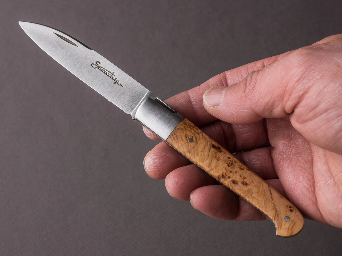 Laguiole en Aubrac - Folding Knife - 90mm Sauveterre - Spring Lock - Juniper - Bolster - Image 3