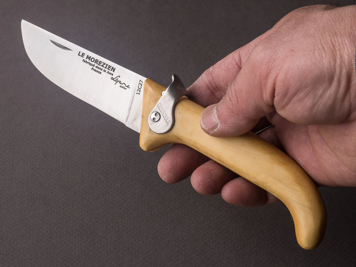 Lepine - Folding Knife - Le Morezien 80mm - Securizoux Lock - Boxwood Tree Handle - Image 4