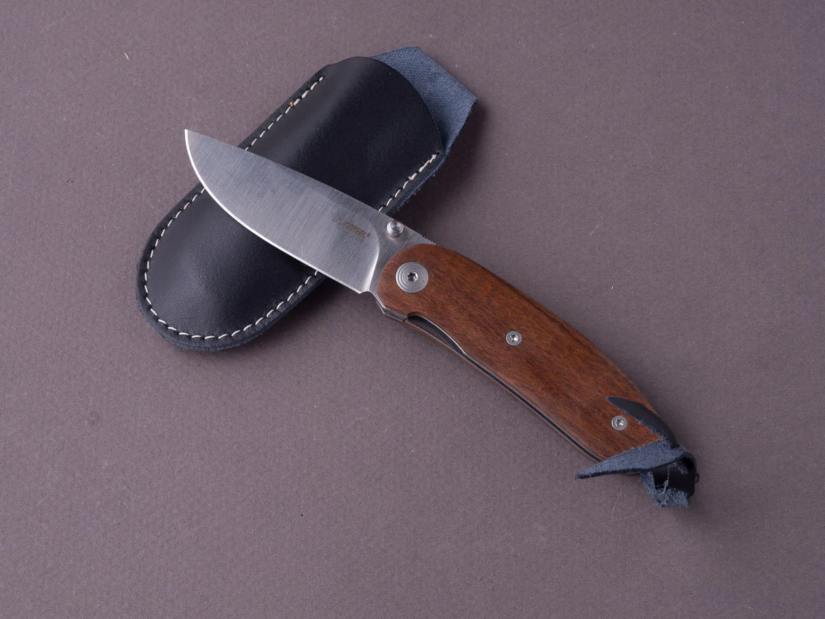 lionSTEEL - Folding Knife - Mini - Drop Point - D2 - Liner Lock - Santos Mahogany Handle