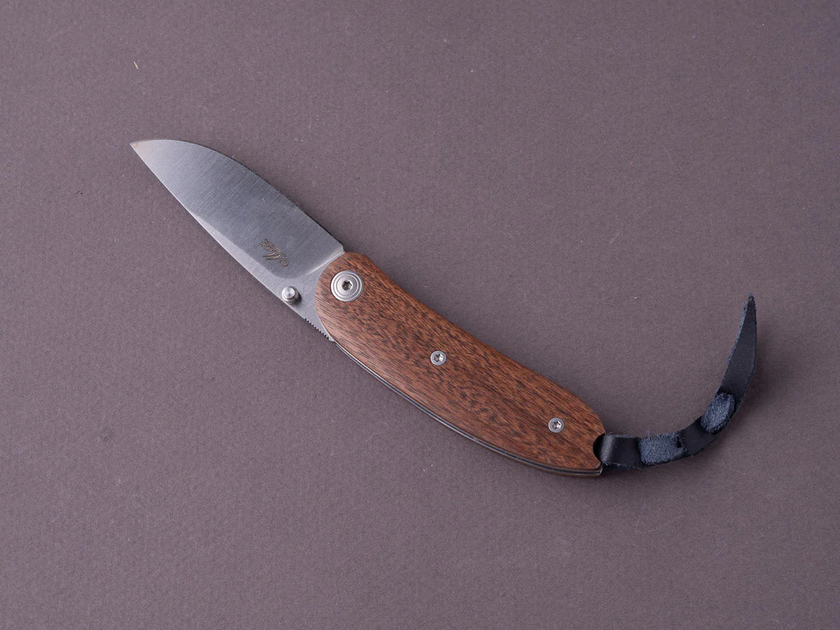 lionSTEEL - Folding Knife - Mini - Drop Point - D2 - Liner Lock - Santos Mahogany Handle - Image 5
