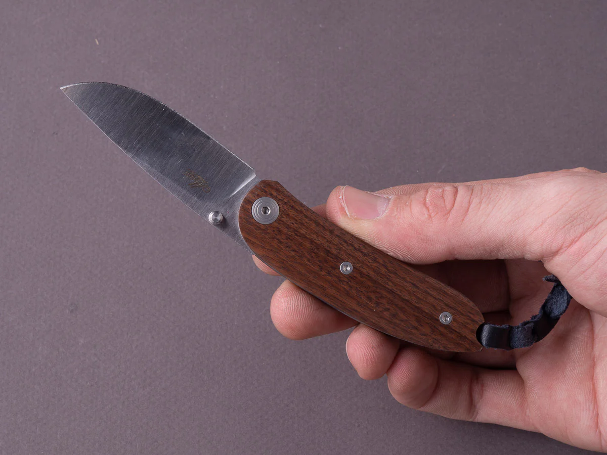 lionSTEEL - Folding Knife - Mini - Drop Point - D2 - Liner Lock - Santos Mahogany Handle - Image 7