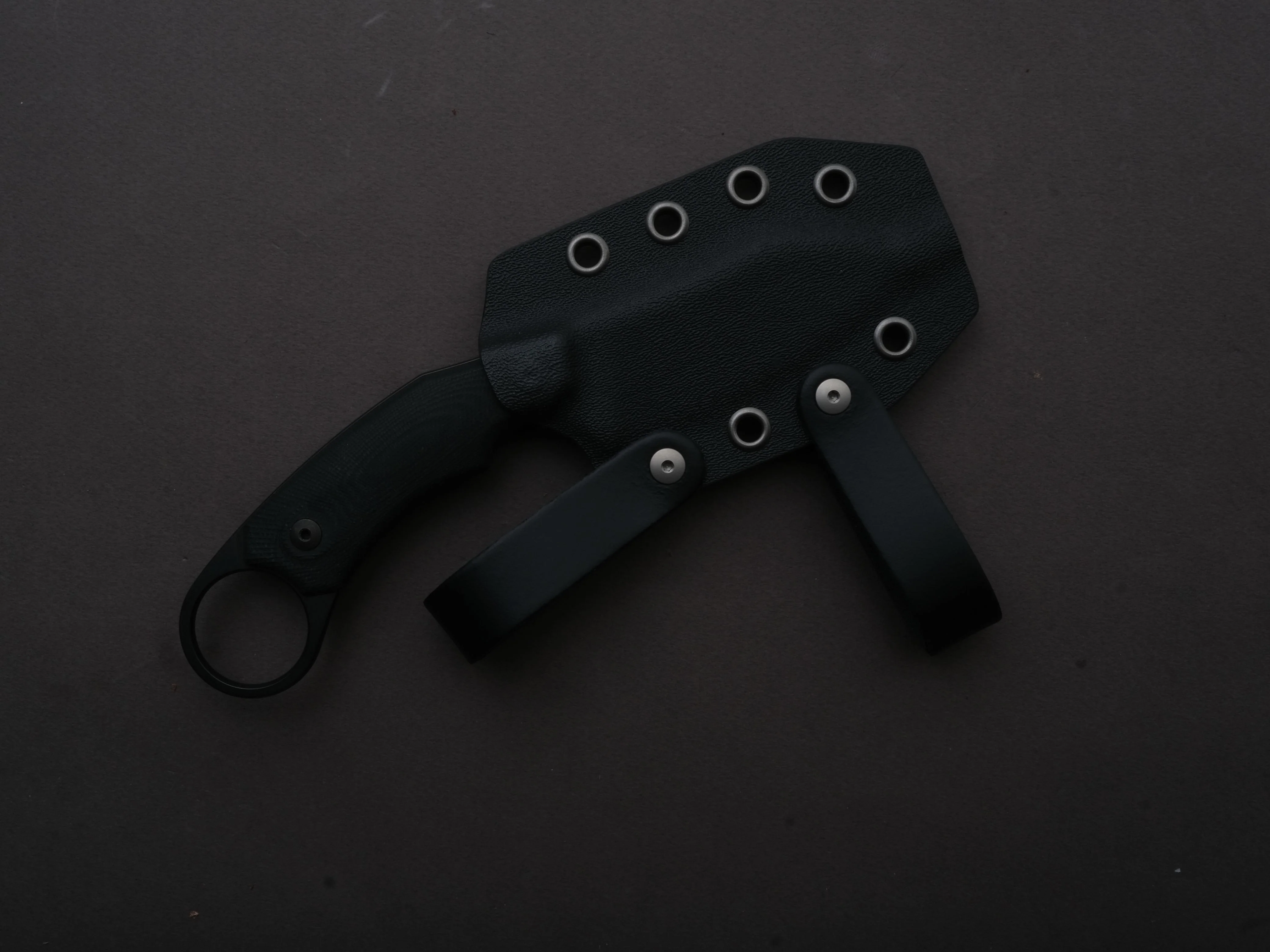 lionSTEEL - Fixed Blade - H2 - M390 - 75mm - Black Micarta - Kydex Sheath - Stonewashed - Image 3