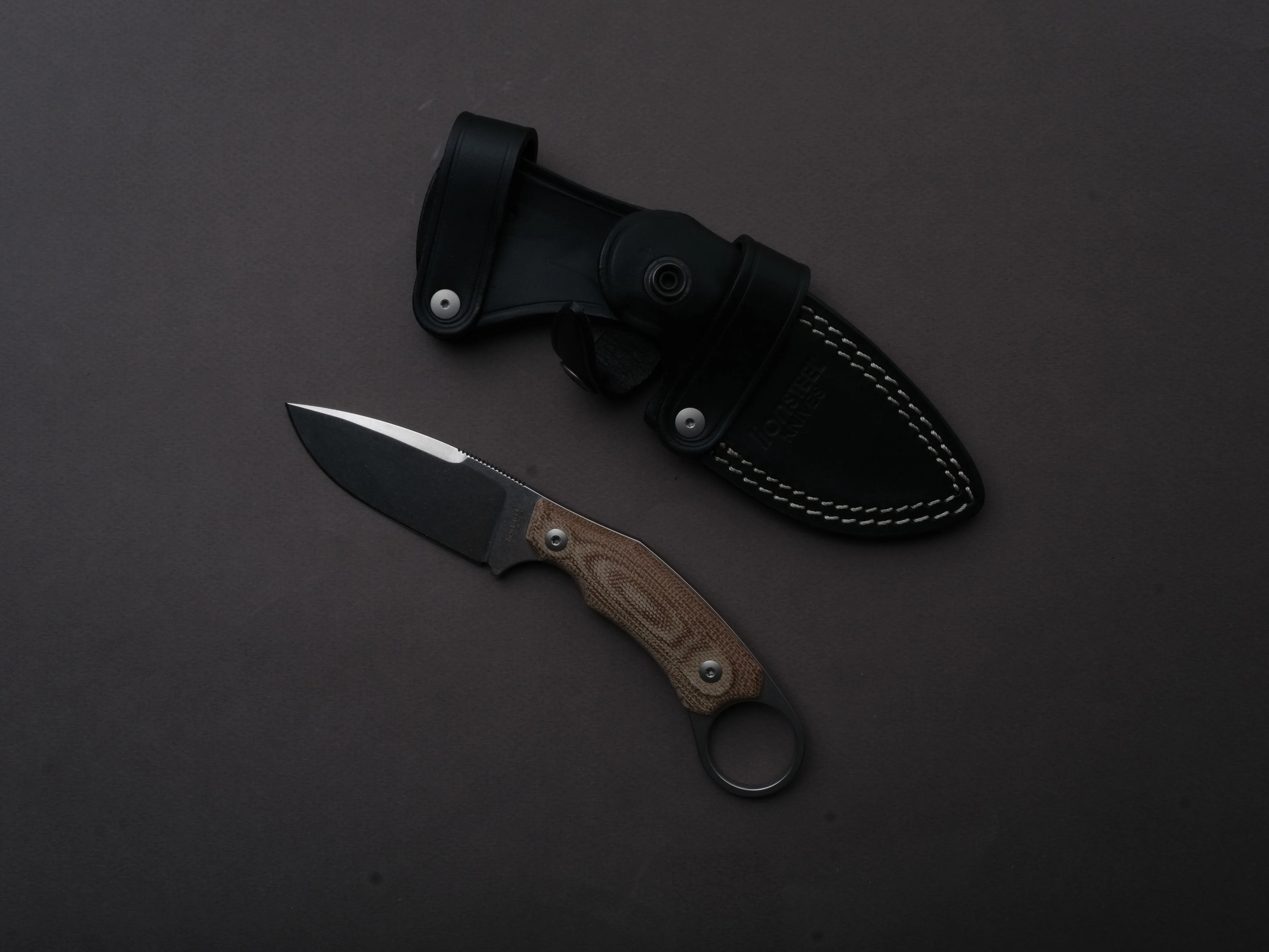 lionSTEEL - Fixed Blade - H2 - M390 - 75mm - Natural Micarda - Kydex Sheath - Image 2