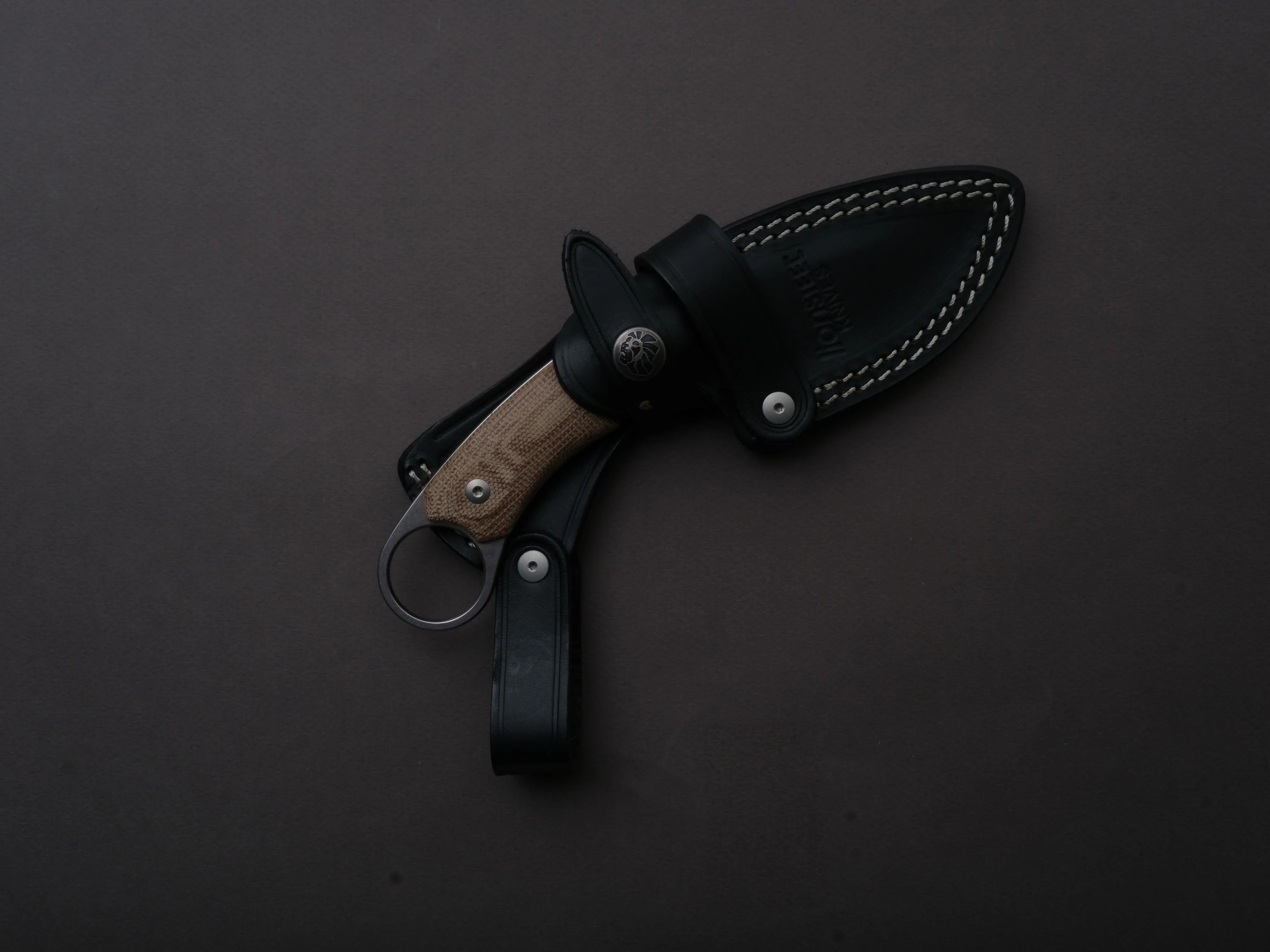 lionSTEEL - Fixed Blade - H2 - M390 - 75mm - Natural Micarda - Kydex Sheath - Image 4