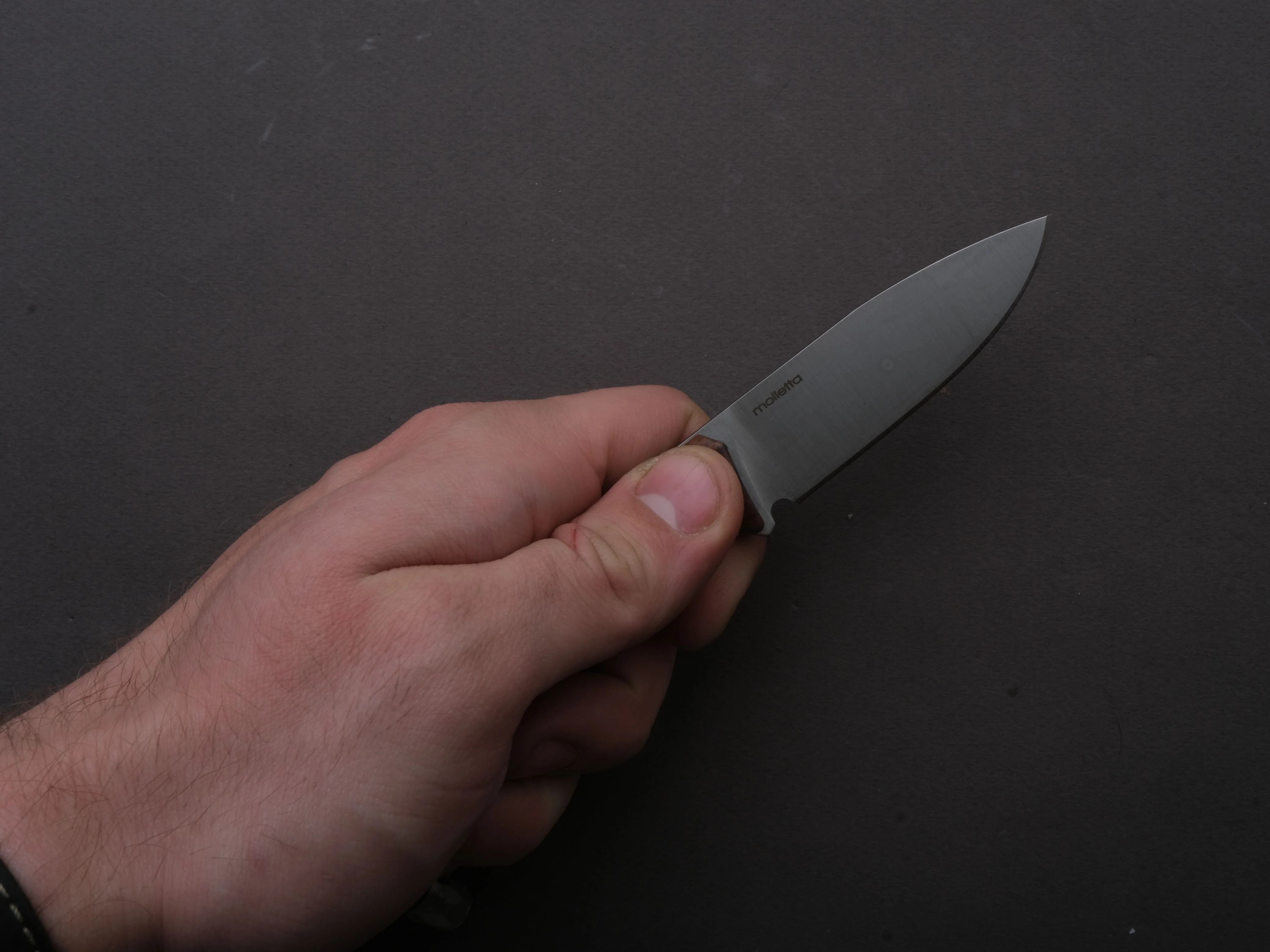 lionSTEEL - Fixed Blade - M1 - M390 - 75mm - Santos Handle - Leather Sheath - Image 4