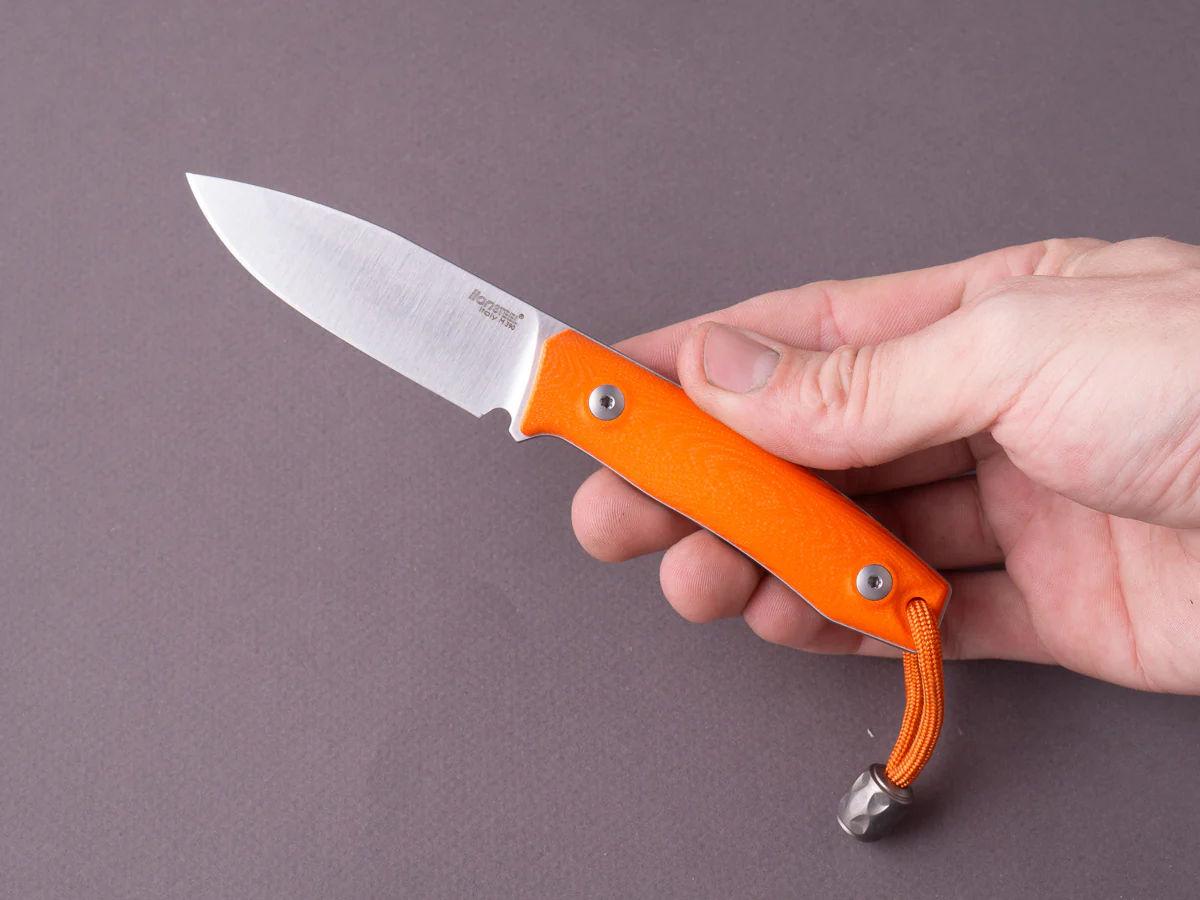 lionSTEEL - Fixed Blade - M1 - M390 - 75mm - Orange G10 Handle - Leather Sheath - Image 5