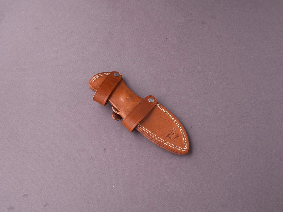 lionSTEEL - Fixed Blade - M2M - M390 - 90mm - Olive Wood - Leather Sheath - Image 8
