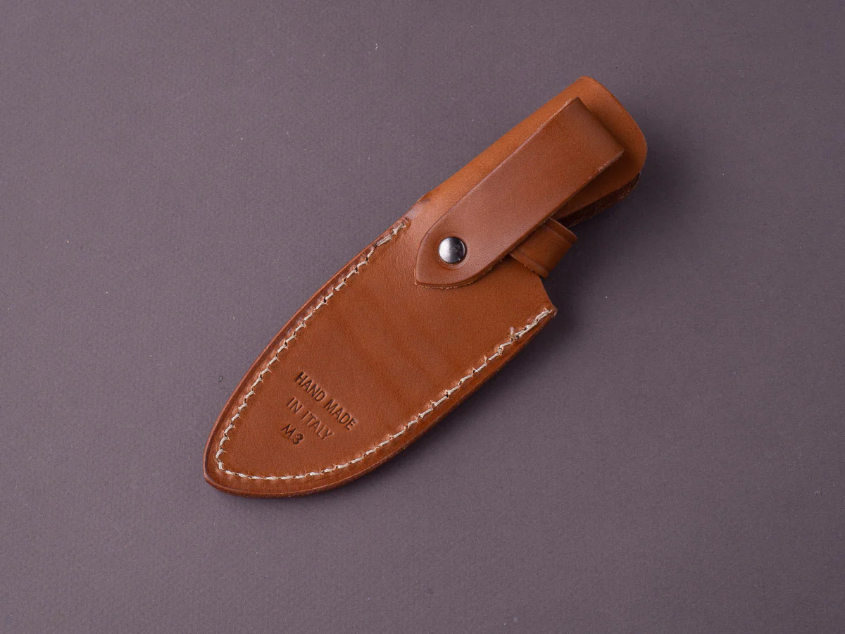 lionSTEEL - Fixed Blade - M3 - Niolox - 105mm - Canvas Micarta Handle - Leather Sheath - Image 3