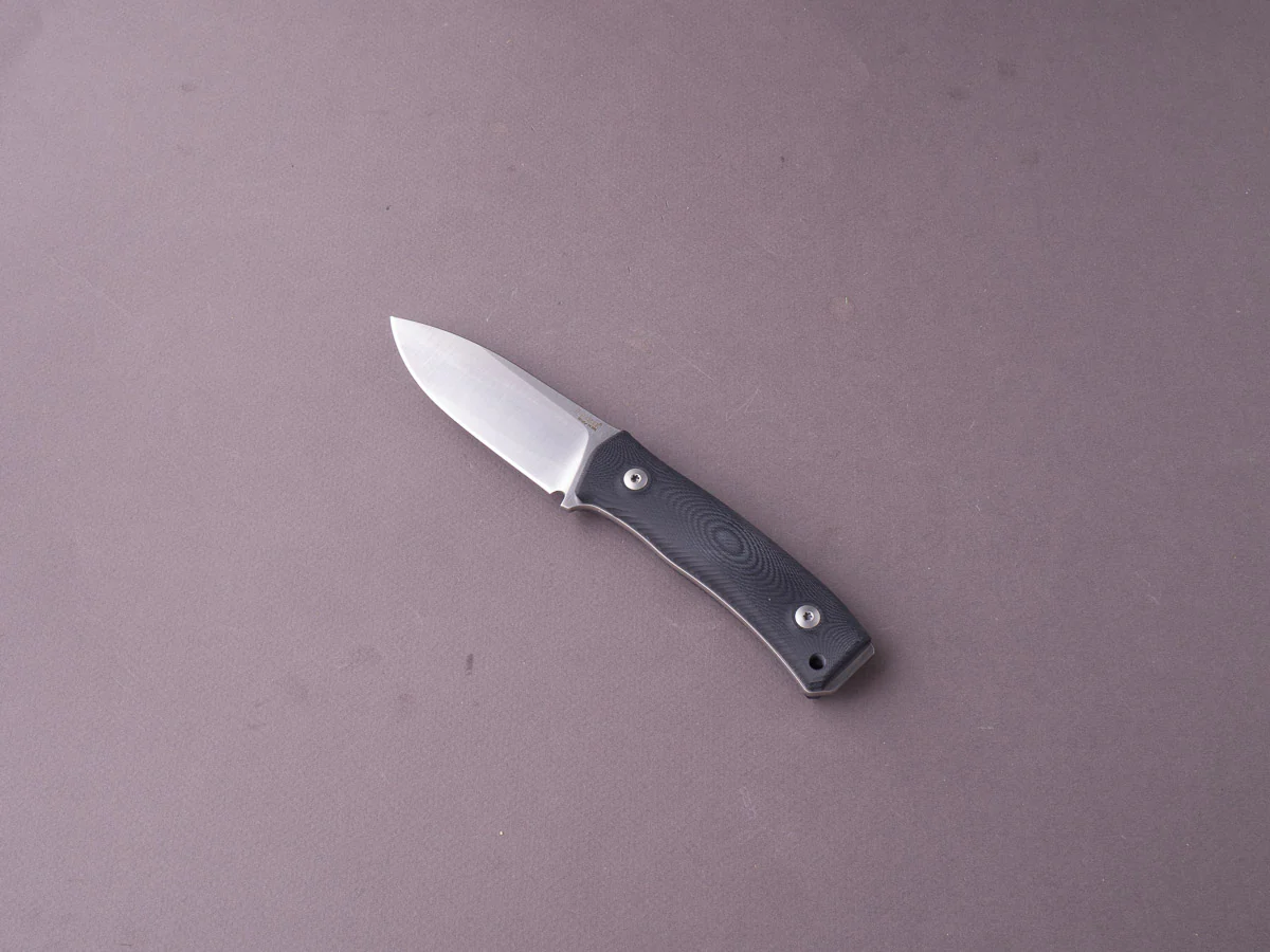 lionSTEEL - Fixed Blade - M4 - M390 - 105mm - Black G10 Handle - Leather Sheath - Image 2